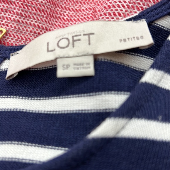 SzSP Loft Blue White Striped Sleeveless Dress - Picture 7 of 8